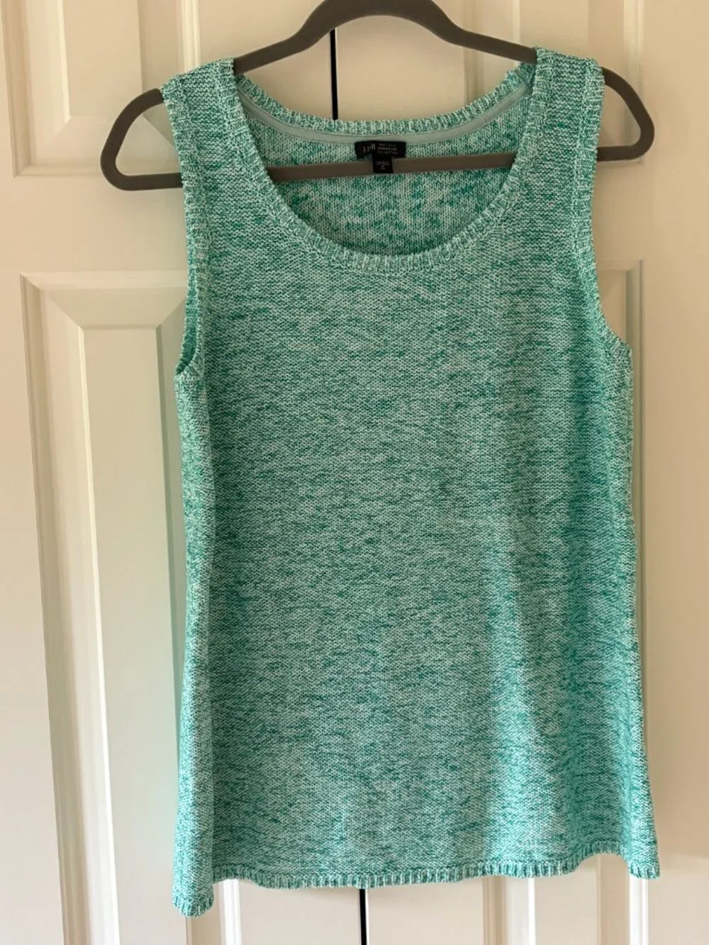 NWOT J. Jill Wearever  Set Cardigan Sz  L & Tank Sz MT Spray-Dyed  Green